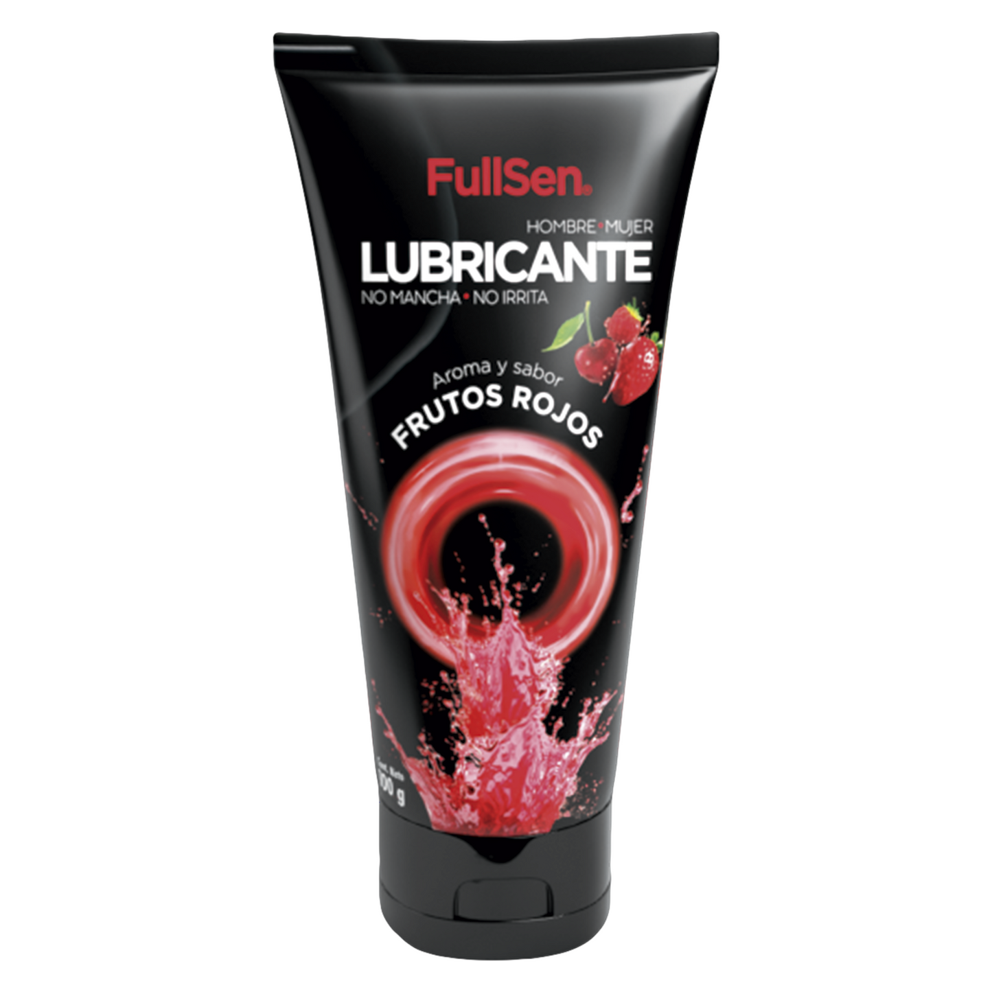 Lubricante FullSen 100g, Aroma y Sabor Frutos Rojos