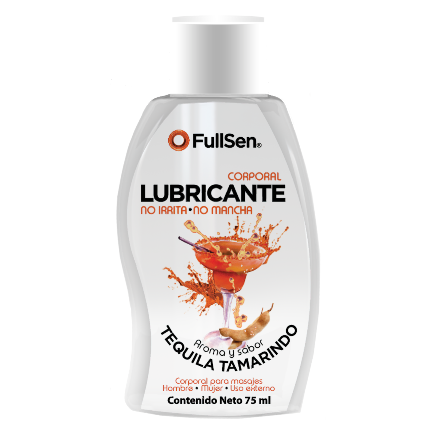 Lubricante Corporal FullSen 75ml, Aroma y Sabor Tequila Tamarindo