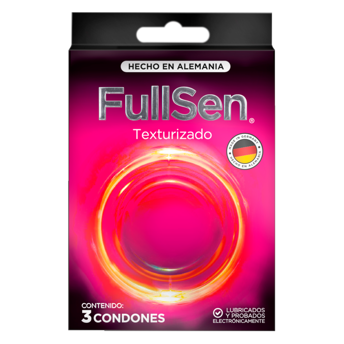 Condones FullSen Texturizado cartera de 3