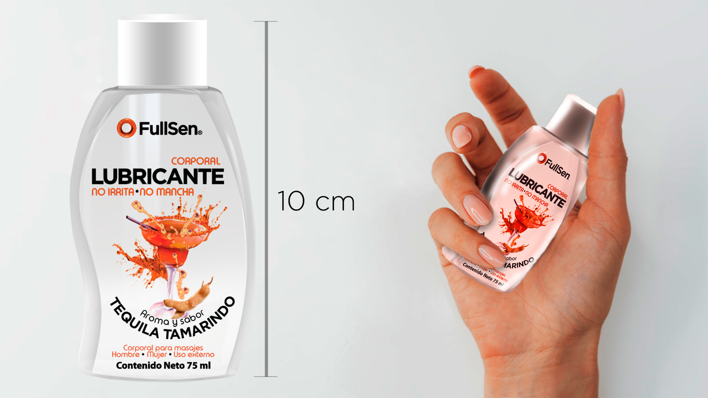 Lubricante Corporal FullSen 75ml, Aroma y Sabor Tequila Tamarindo