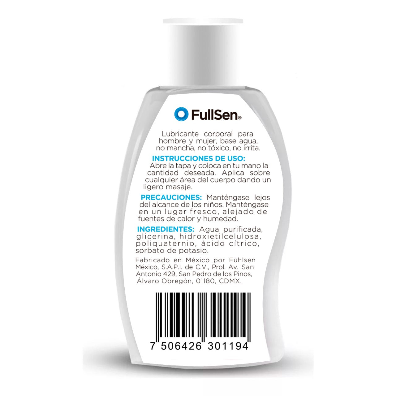 Lubricante Corporal FullSen 75ml, Natural