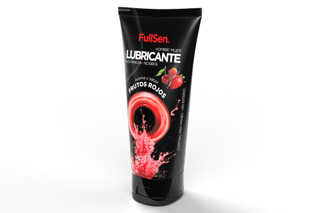 Lubricante FullSen 100g, Aroma y Sabor Frutos Rojos