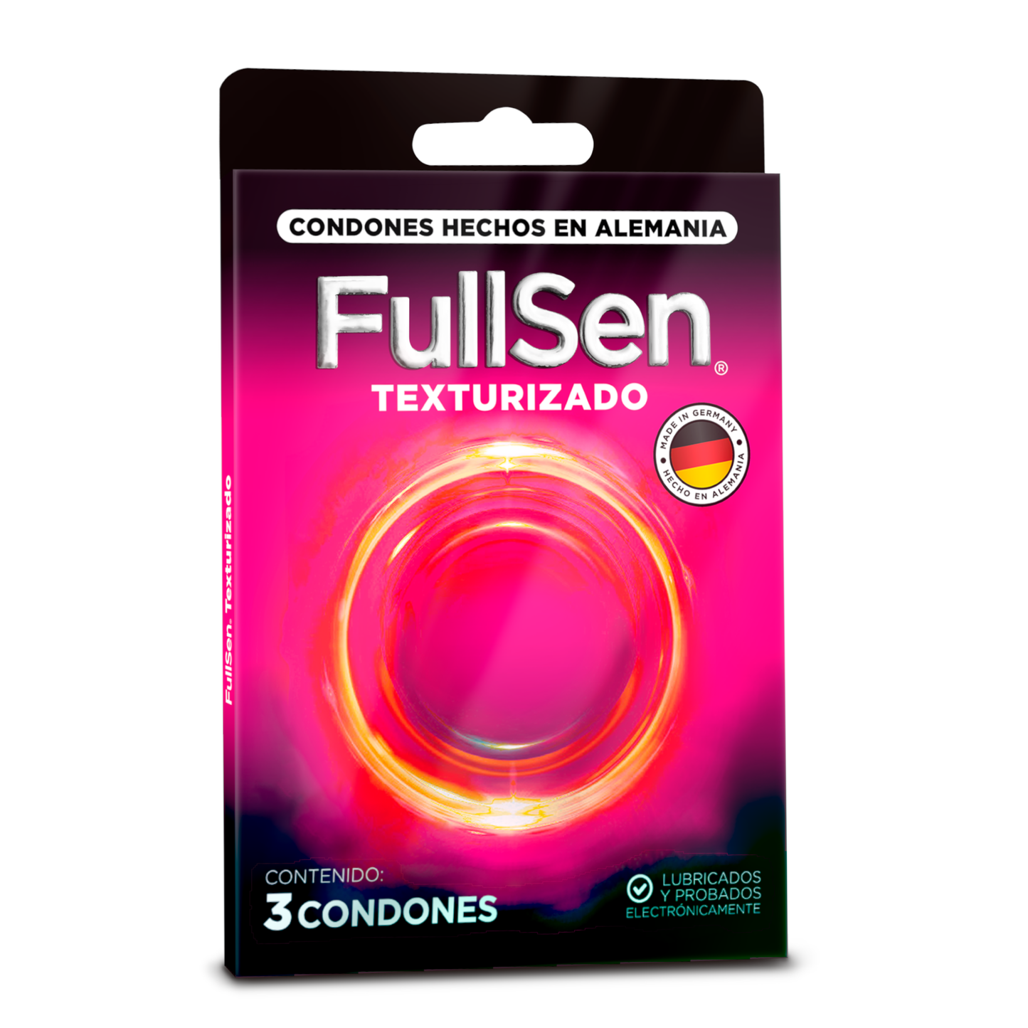 Condones FullSen Texturizado cartera de 3