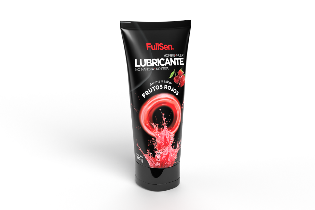 Lubricante FullSen 100g, Aroma y Sabor Frutos Rojos