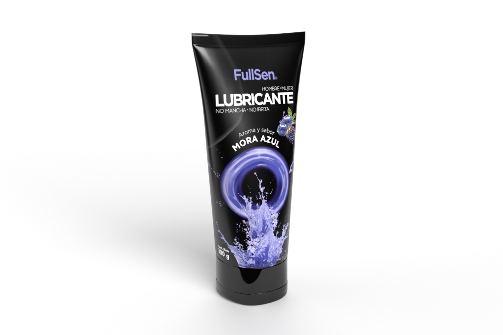 Lubricante FullSen 100g, Aroma y Sabor Mora Azul