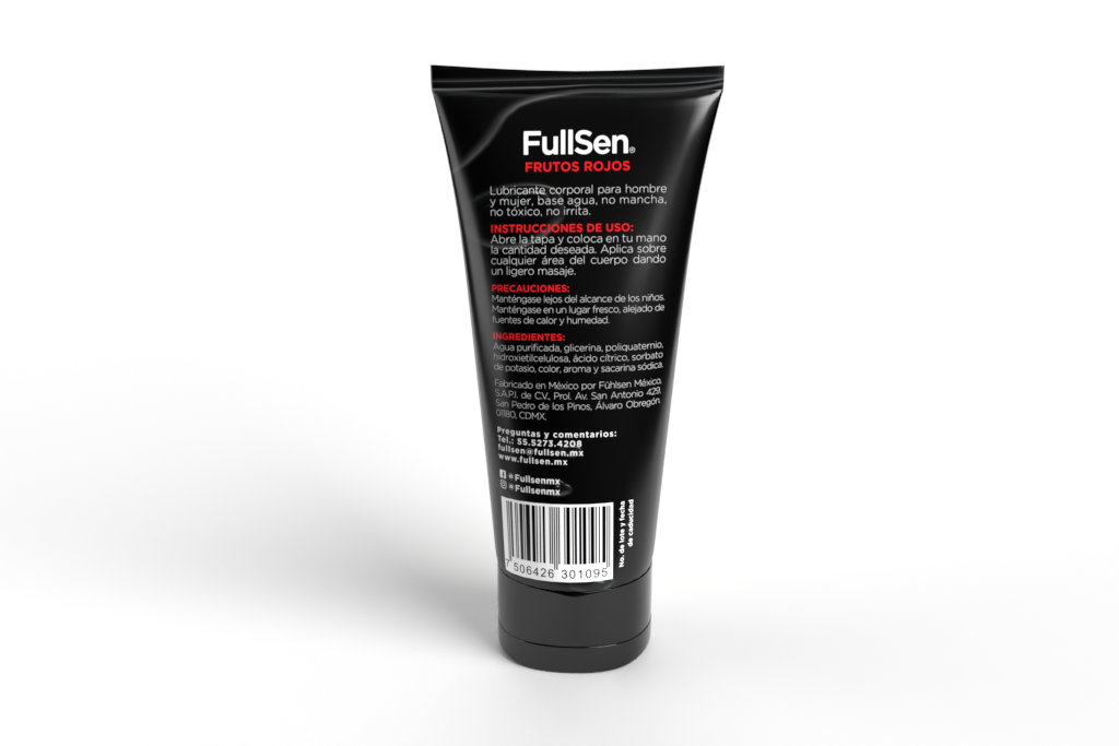 Lubricante FullSen 100g, Aroma y Sabor Frutos Rojos