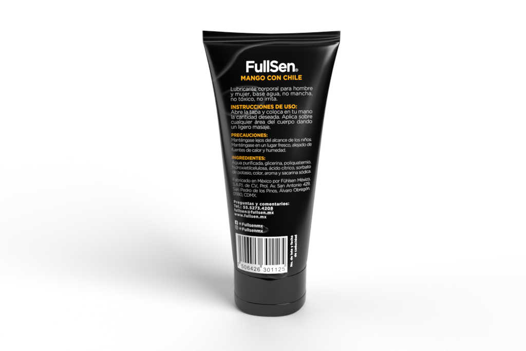 Lubricante FullSen 100g, Aroma y Sabor Mango con Chile