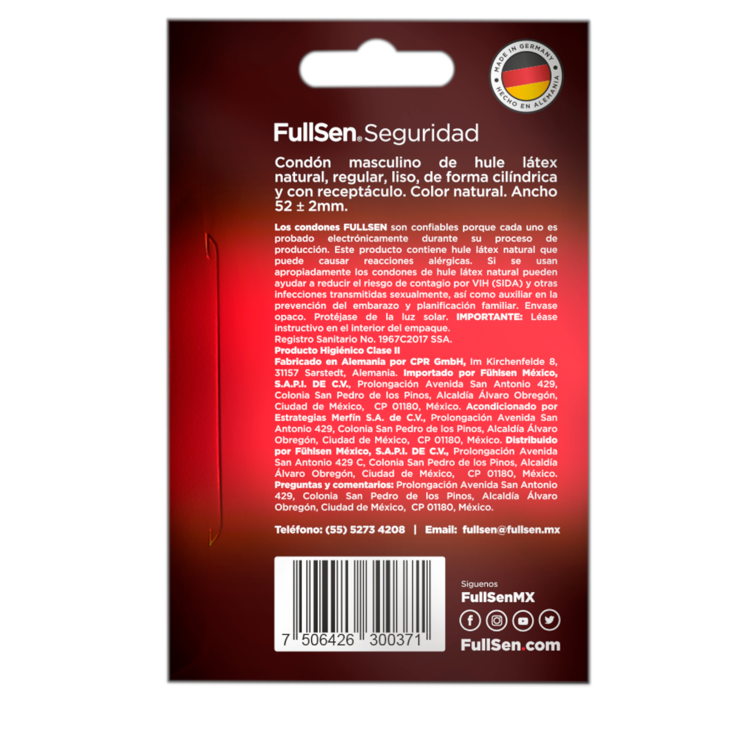 Condones FullSen Seguridad cartera de 3