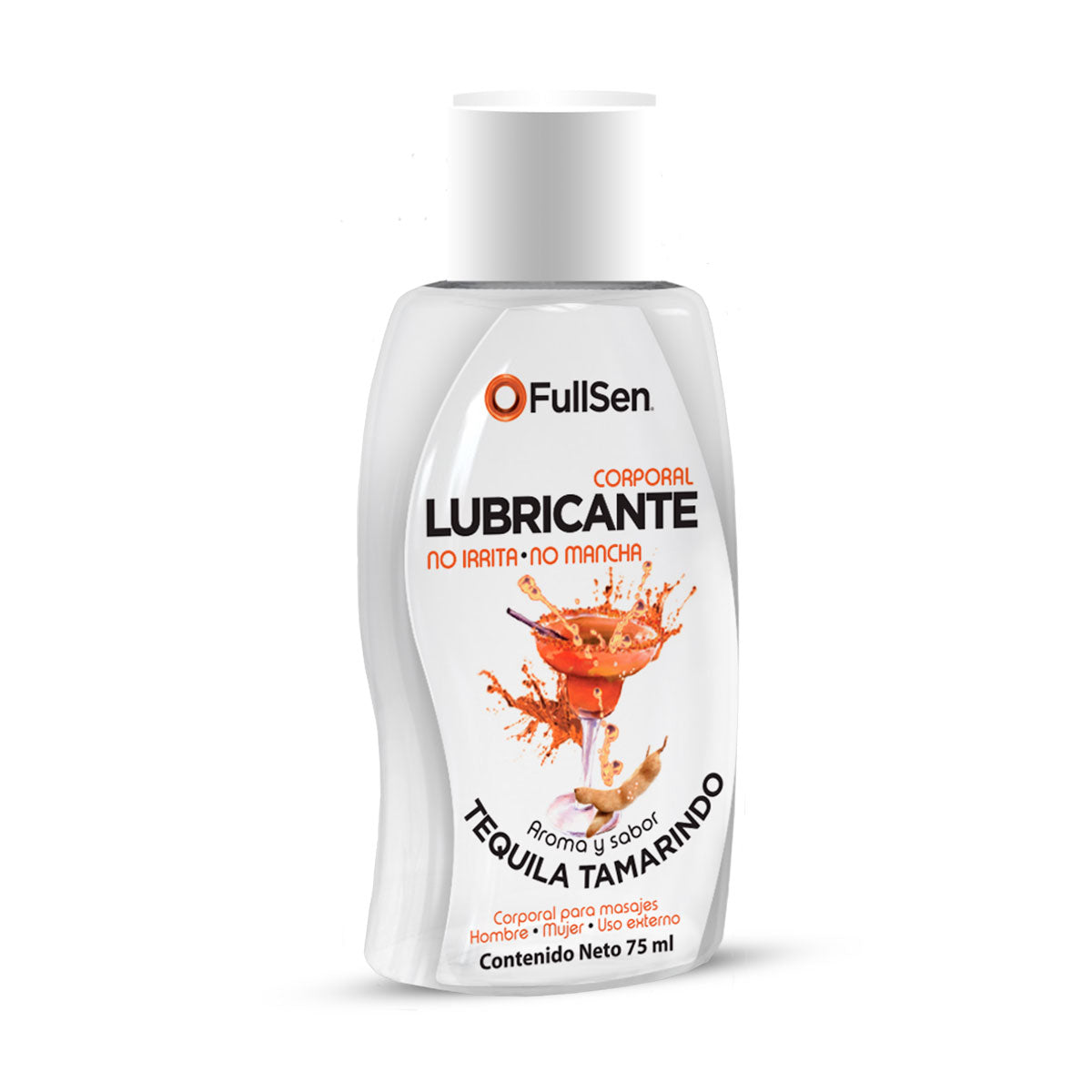 Lubricante Corporal FullSen 75ml, Aroma y Sabor Tequila Tamarindo