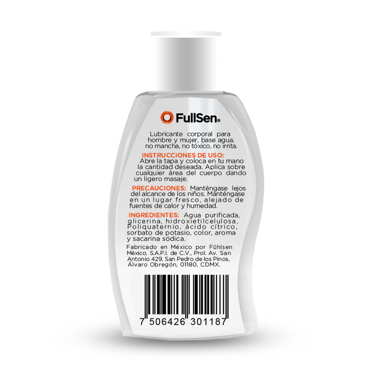 Lubricante Corporal FullSen 75ml, Aroma y Sabor Tequila Tamarindo