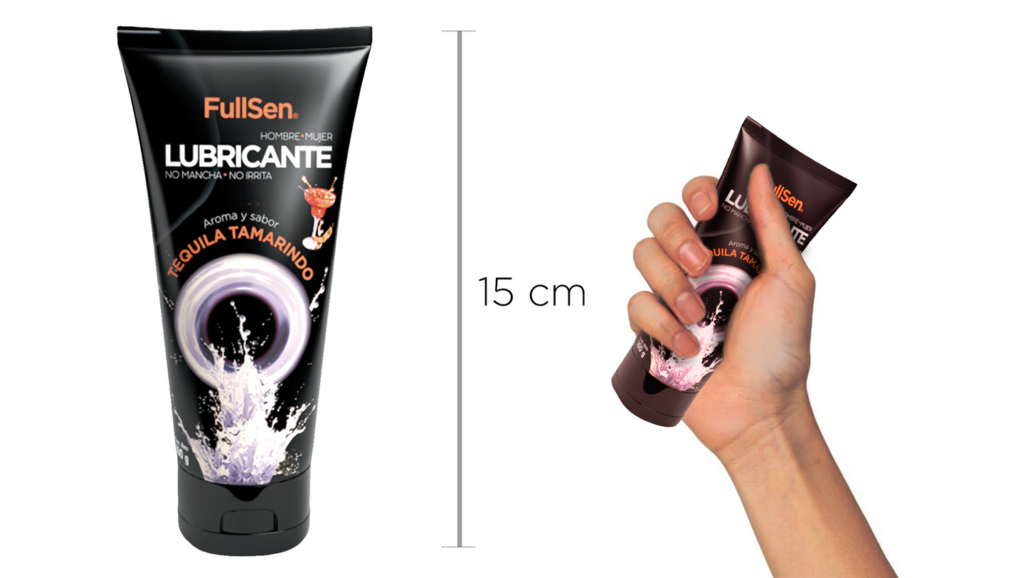 Lubricante FullSen 100g, Aroma y Sabor Tequila Tamarindo
